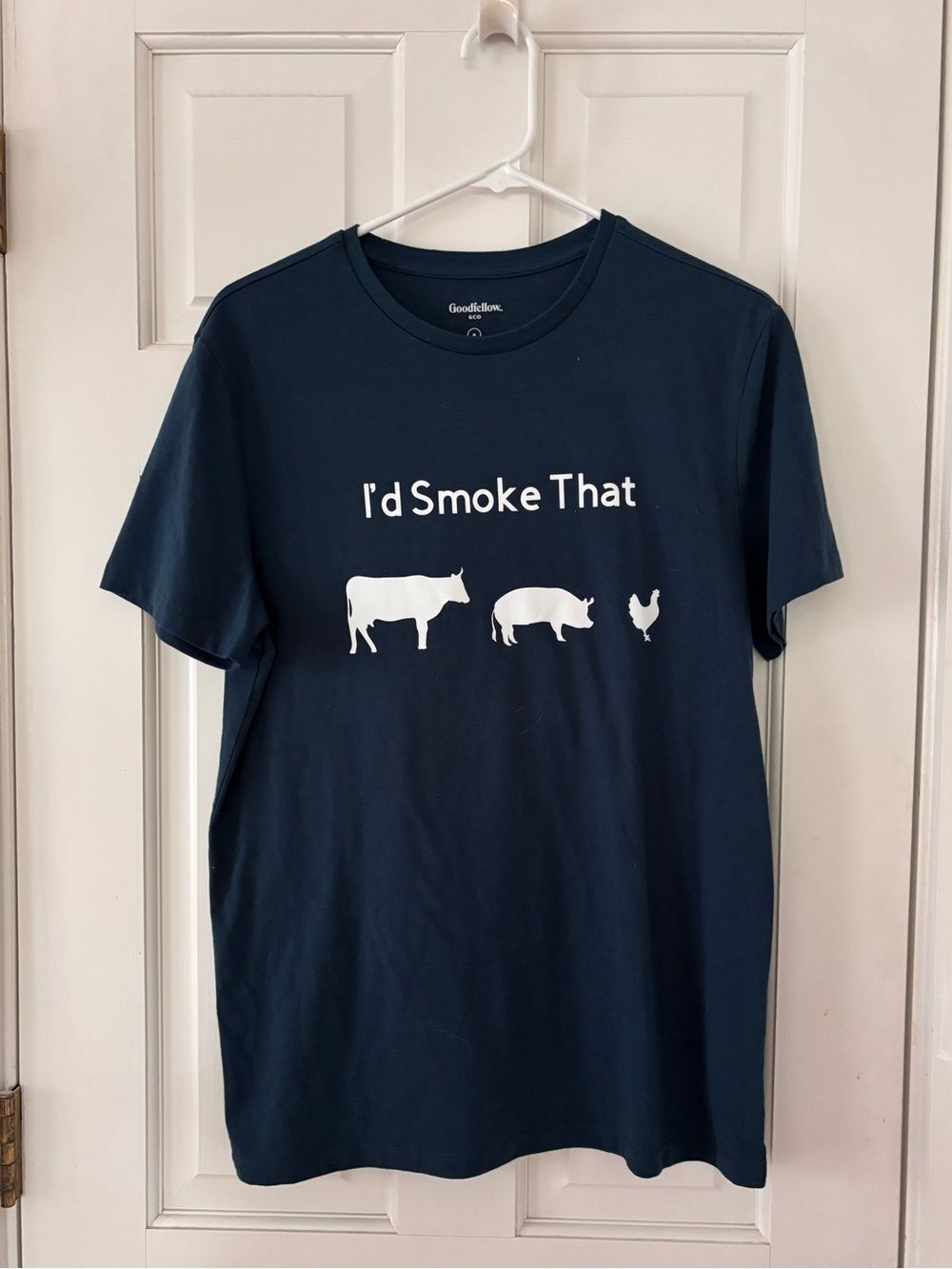 Goodfellow & Co Navy Graphic Tee with White BBQ Silhouettes